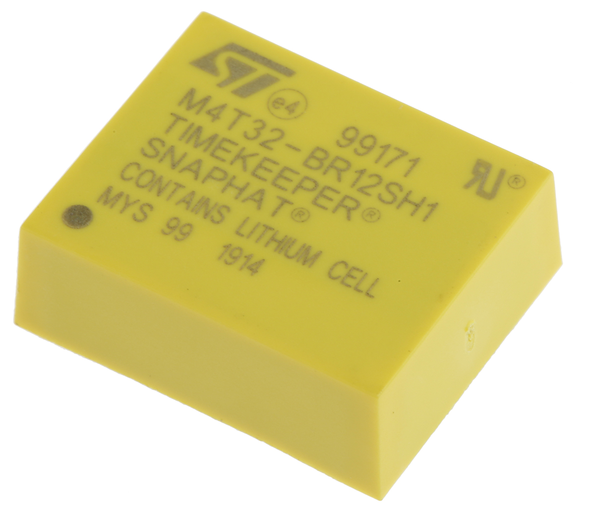 STMicroelectronics M4T32-BR12SH1, Battery Backup IC Lithium Carbon Monofluoride, 2.8 V to 2.8 V Input, SNAPHAT 4-Pin