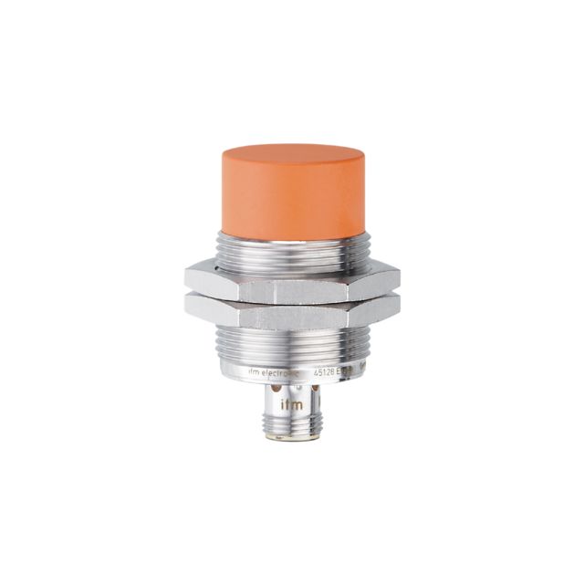 ifm electronic Inductive Threaded Barrel Proximity Sensor, M30, 15 mm Detection, PNP NO, 10 → 30 V dc
