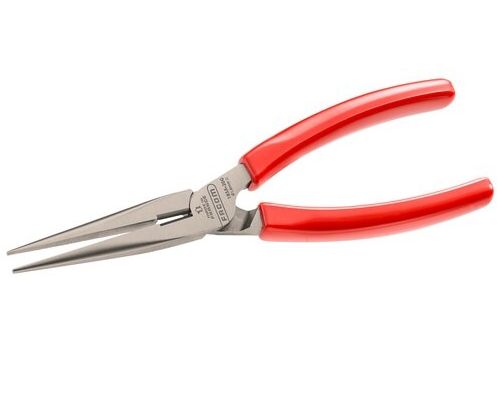 Facom Long Nose Pliers, 200 mm Overall, Straight Tip