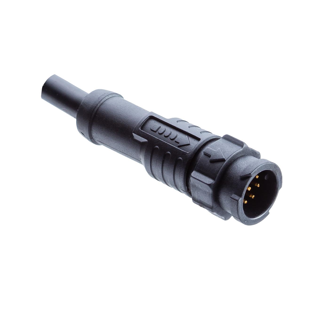 Amphenol Industrial Male 6 way X Lock A size to Unterminated Free End Sensor Actuator Cable, 1 m