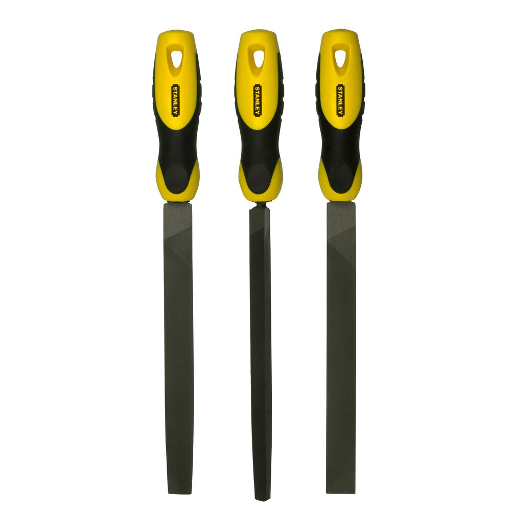 Stanley 390mm, Flat File Handle With Soft-Grip Handle