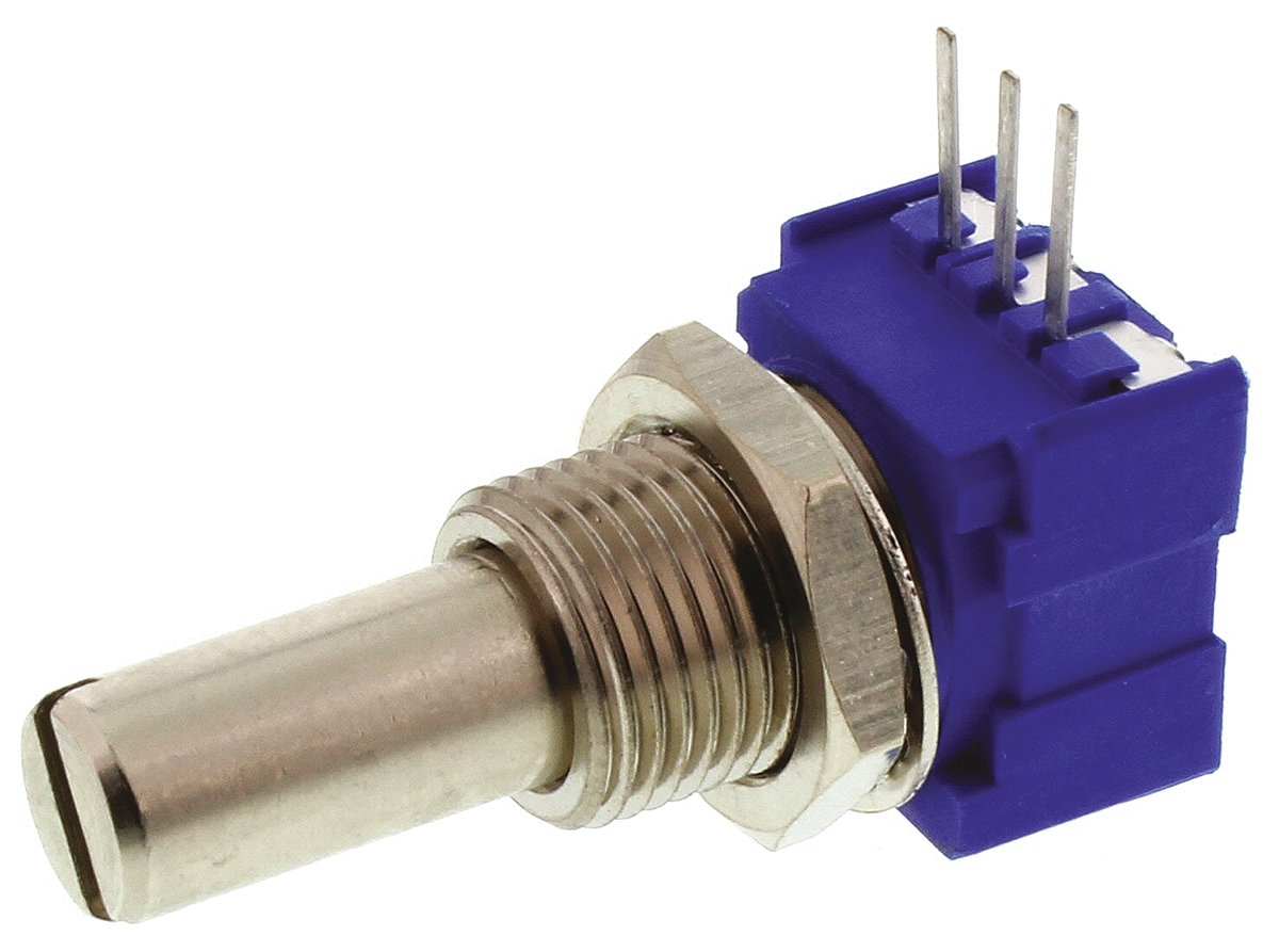 Bourns 51 10kΩ Rotary Potentiometer 1-Gang Panel Mount, 51AAA-C24-B15L