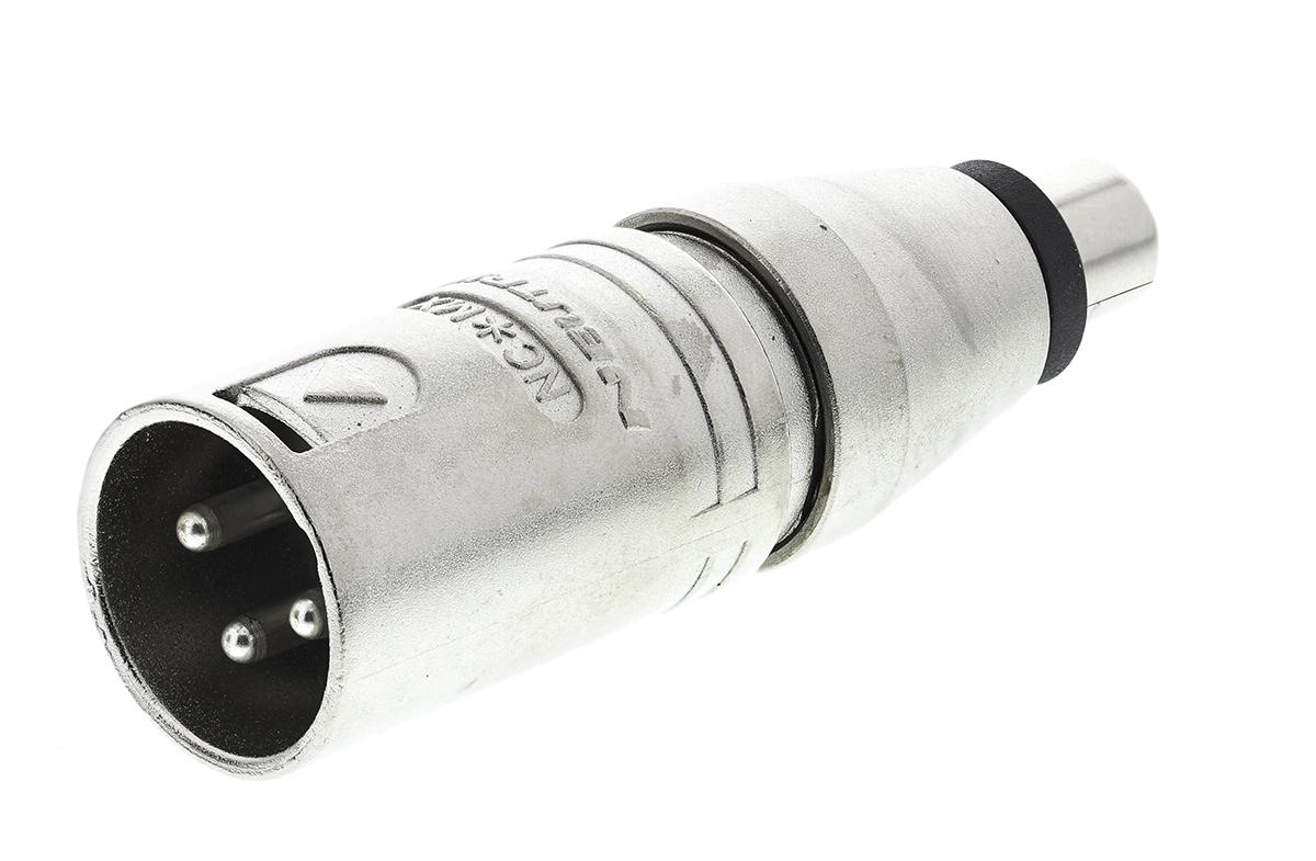 Neutrik AV Adapter, Male XLR to Female RCA
