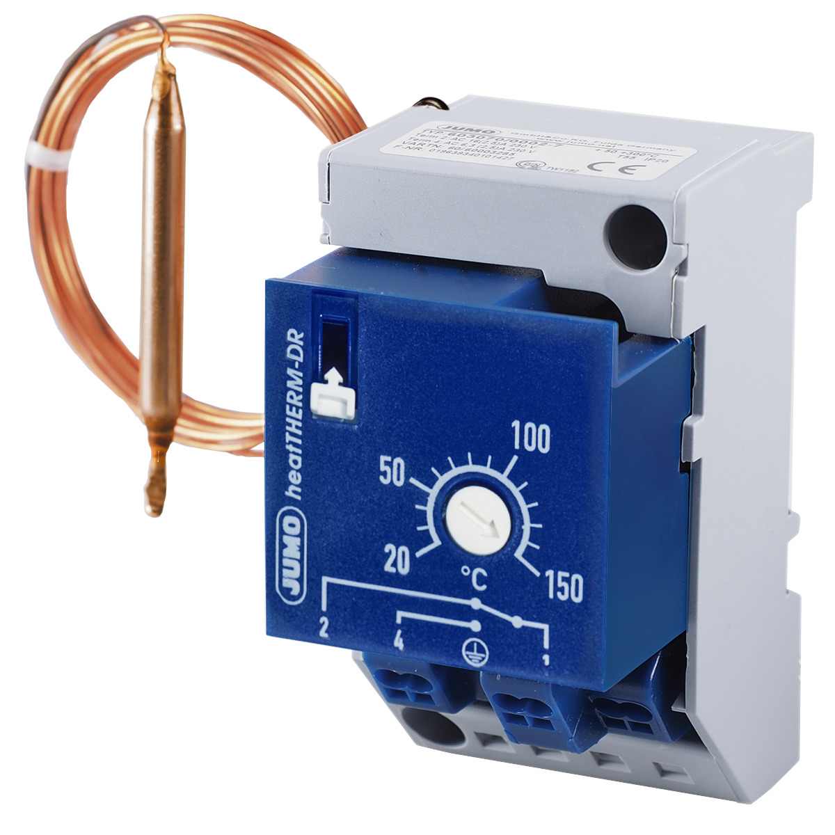 Jumo Capillary Thermostat, Automatic Reset, Surface Mount
