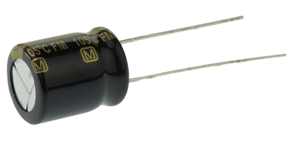 Panasonic 680μF Aluminium Electrolytic Capacitor 10V dc, Radial, Through Hole - EEUFM1A681