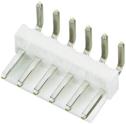 JST VH Series Right Angle Through Hole PCB Header, 6 Contact(s), 3.96 mm Pitch, 1 Row, Shrouded