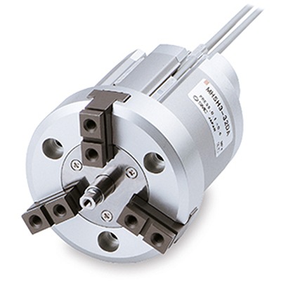 SMC 3 Finger Double Action Pneumatic Gripper, MHSH3-25D, Parallel Gripping Type