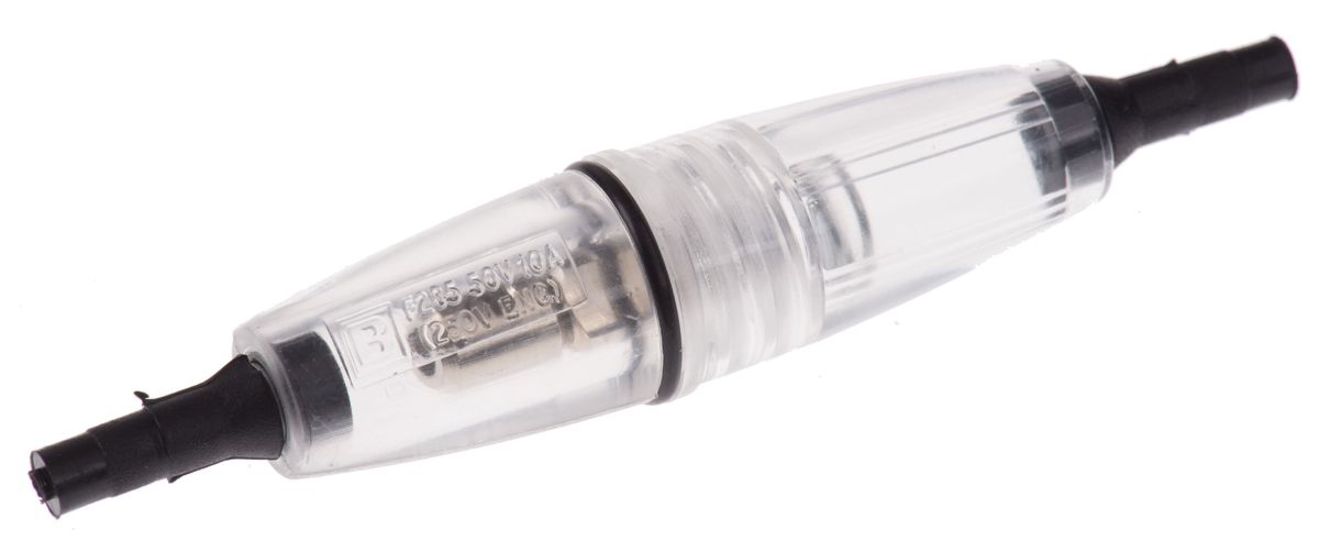 Bulgin 10A Inline Fuse Holder for 6.3 x 25mm Fuse, 250V ac