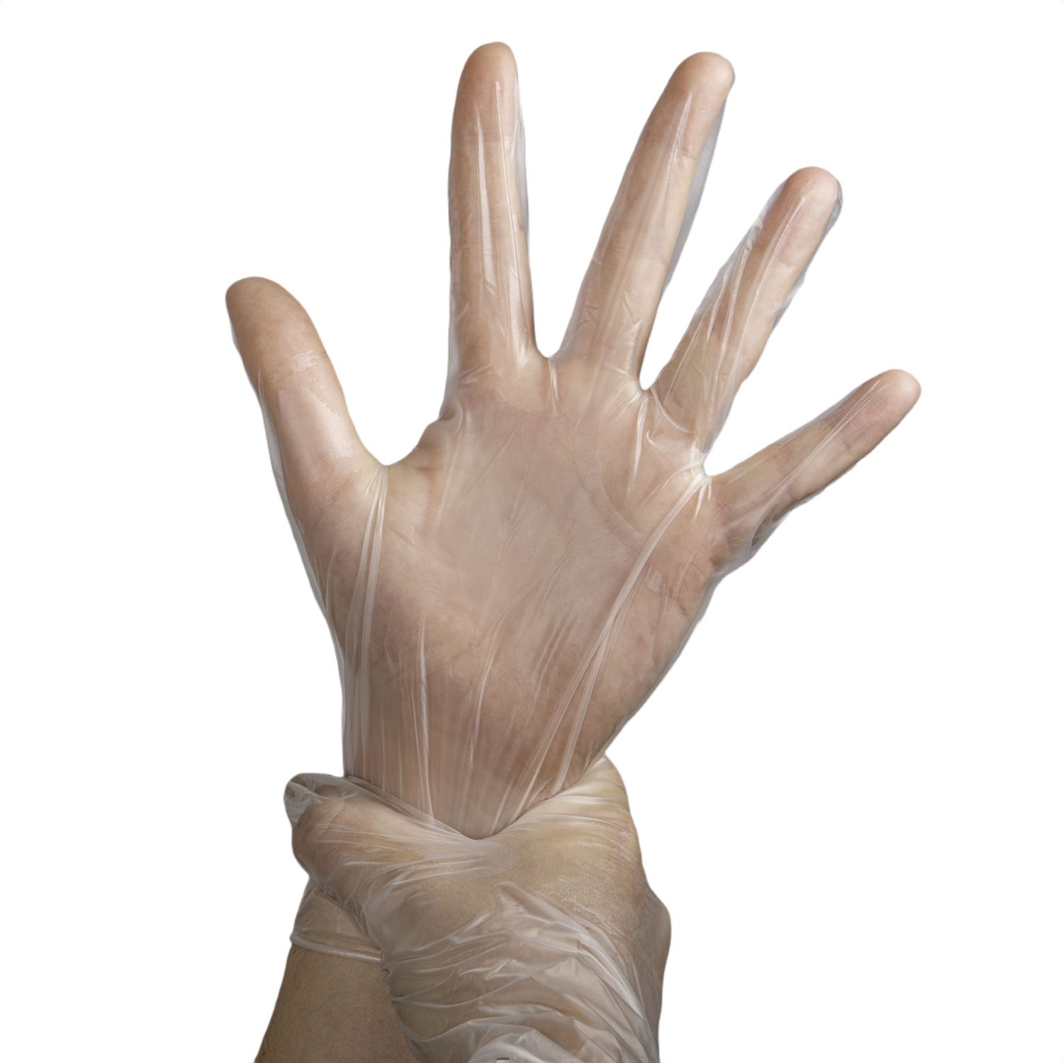 Skytec SKG Clear Powder-Free Nitrile Disposable Gloves, Size XXL, 10 per Pack