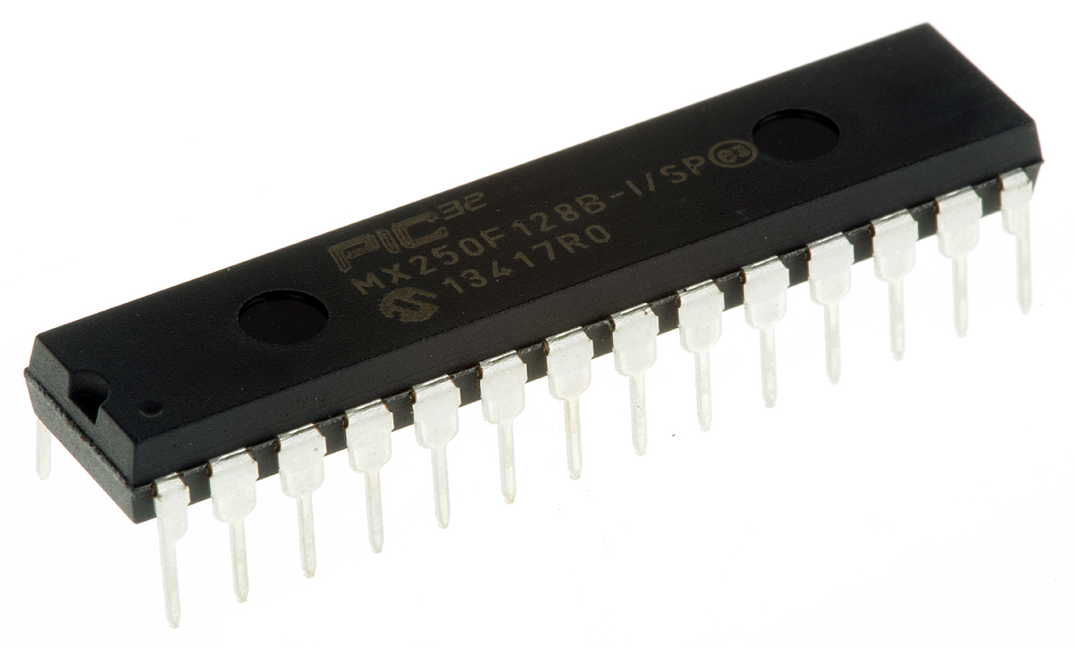 Microchip PIC32MX250F128B-I/SP, 32 bit PIC, PIC32MX Microcontroller, 40 MHz, 128kB FLASH, 28-Pin PDIP