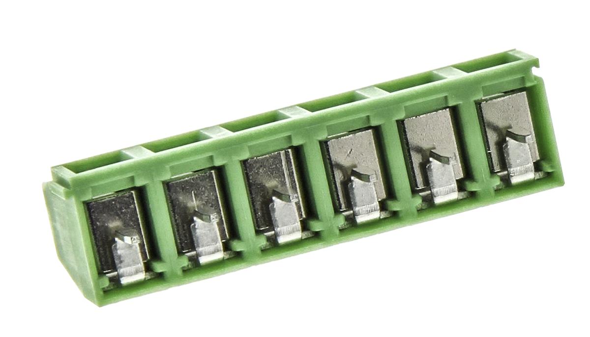Phoenix Contact MKDSN 1.5/6 Series PCB Terminal Block, 6-Contact, 5mm Pitch, Through Hole Mount, 1-Row, Screw