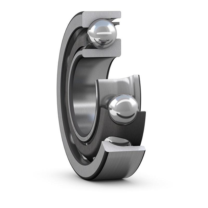 SKF 607-2RSL 1 Row Deep Groove Ball Bearing - 7 mm ID, 19 mm OD