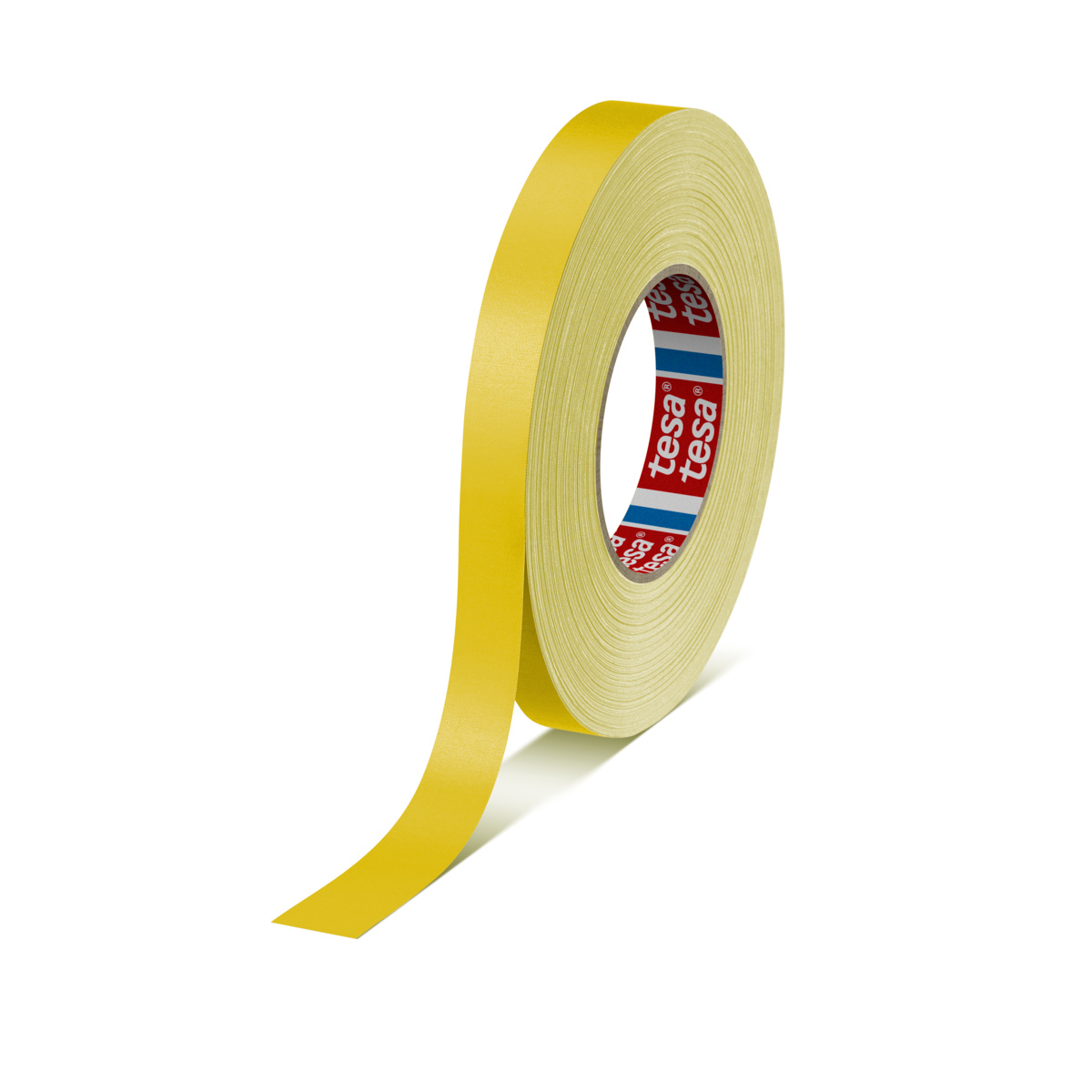 Tesa 04651-00519-00 Cloth Tape, 50m x 19mm, Yellow, Acrylic Coated Finish