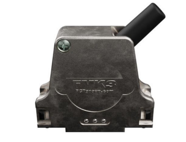 FCT from Molex FMK Series Die Cast Zinc Angled D Sub Backshell, 25 Way, Strain Relief