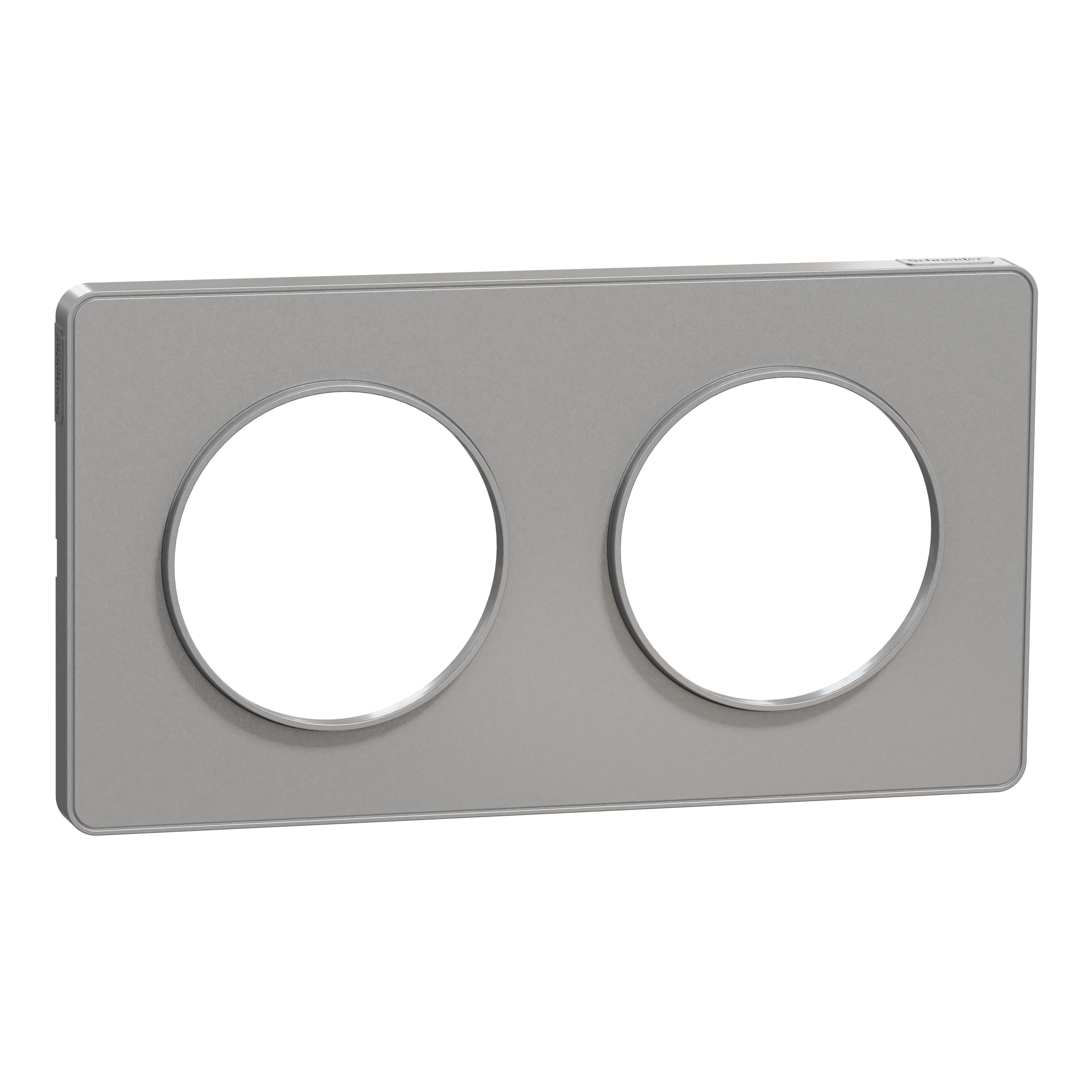 Schneider Electric Grey, 2 Gang, Odace