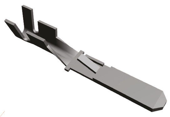 TE Connectivity FASTIN-FASTON .110 Uninsulated Male Spade Connector, Tab, 2.79 x 0.79mm Tab Size, 0.5mm² to 1.5mm²