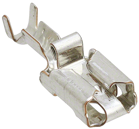 TE Connectivity Positive Lock .250 Mk I Uninsulated Female Spade Connector, Receptacle, 6.35 x 0.81mm Tab Size, 0.5mm²