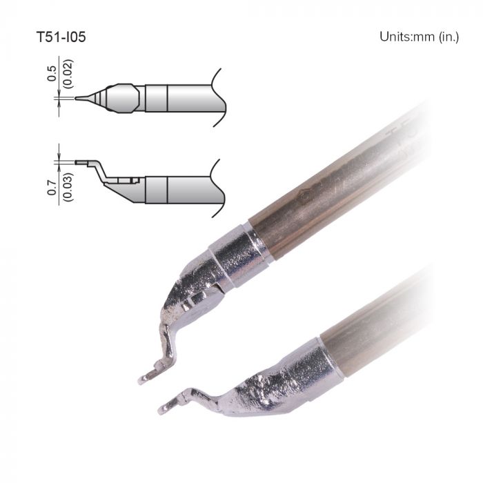 Hakko FX-9705 0.5 mm, 0.7 mm Micro Fine Soldering Iron Tip for use with FX-9705