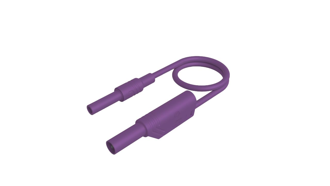 Hirschmann Test & Measurement Test lead, 32A, Violet, 1m Lead Length