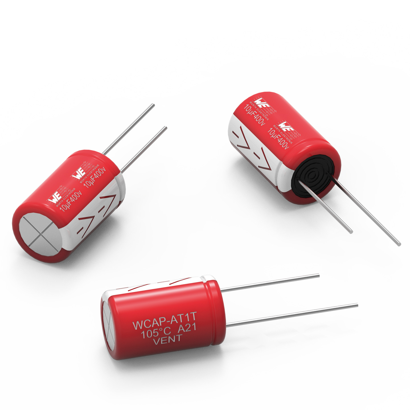 Wurth Elektronik 22μF Aluminium Electrolytic Capacitor 450V dc, Through Hole - 860241478004