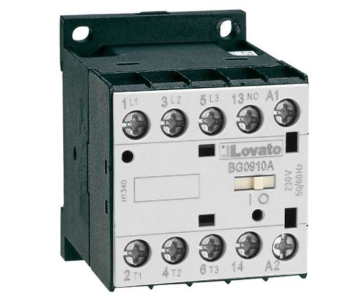 Lovato Contactor, 400 V ac Coil, 3-Pole, 9 A, 5 kW, 1 NC