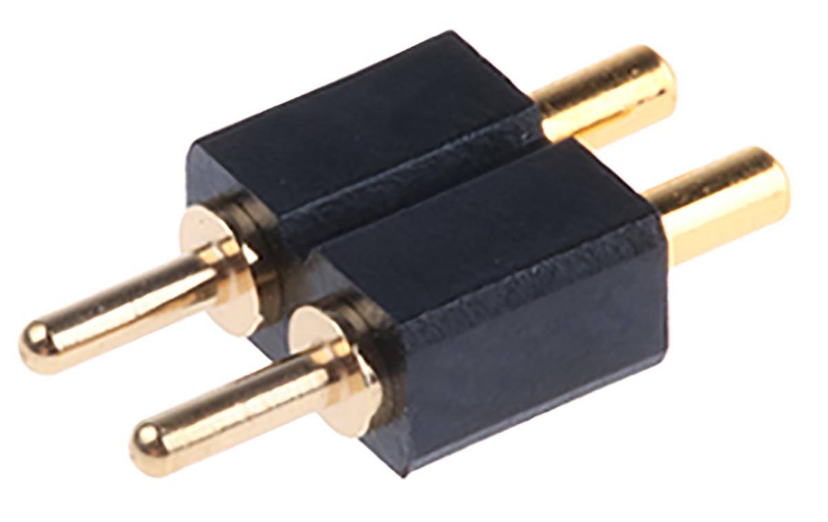 Preci-Dip 811 Series Straight Through Hole Spring Loaded Connector, 2 Contact(s), 2.54 mm Pitch, 1 Row, Shrouded