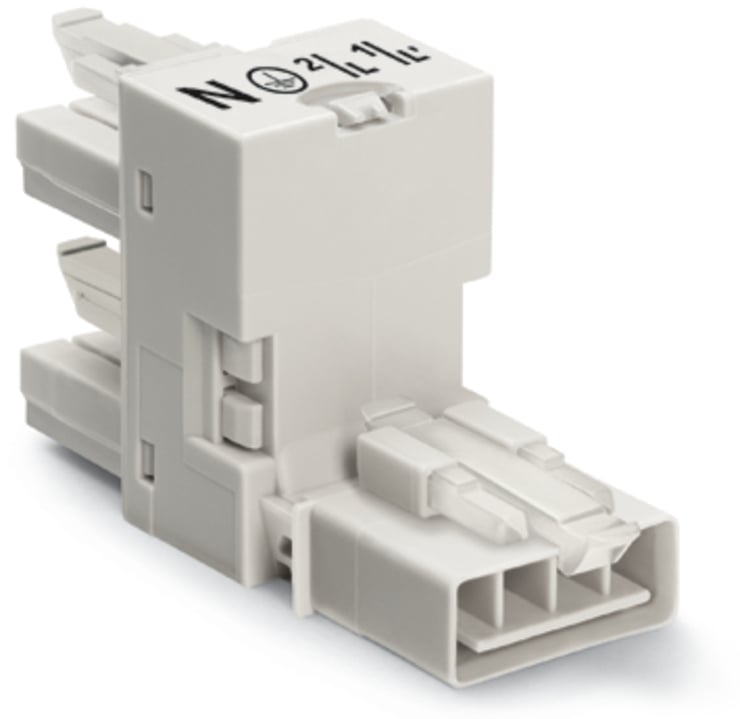 WAGO 890 Series Female Lighting Connector, 4-Pole, Female, 4-Way, Plug-In Mount, 16A, IP20, IP40