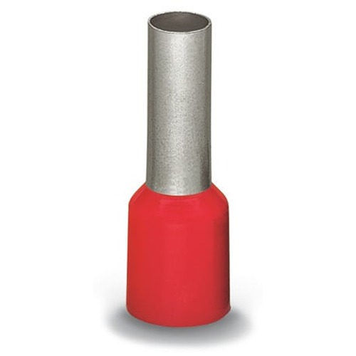 WAGO, 216 Insulated Bootlace Ferrule, 12mm Pin Length, 4.5mm Pin Diameter, Red