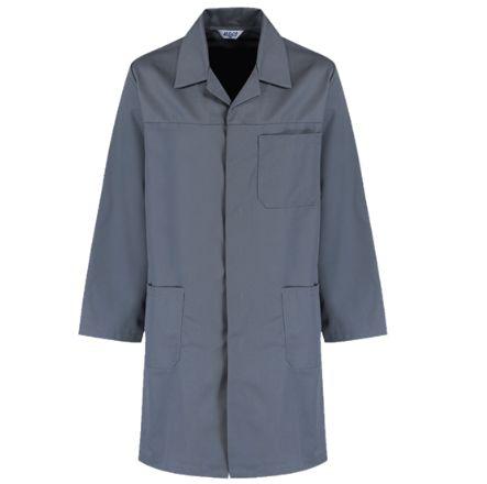 Alsico Grey Unisex Reusable Lab Coat, M