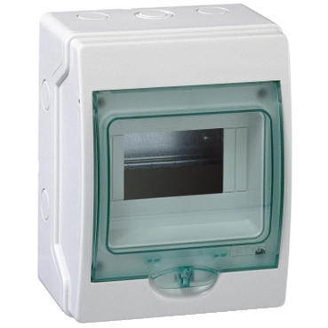 Schneider Electric Mureva Light Grey Smooth Polymer Electrical Enclosure, IEC, IP65,  Surface Mount, 1 Gangs, 200 x 159