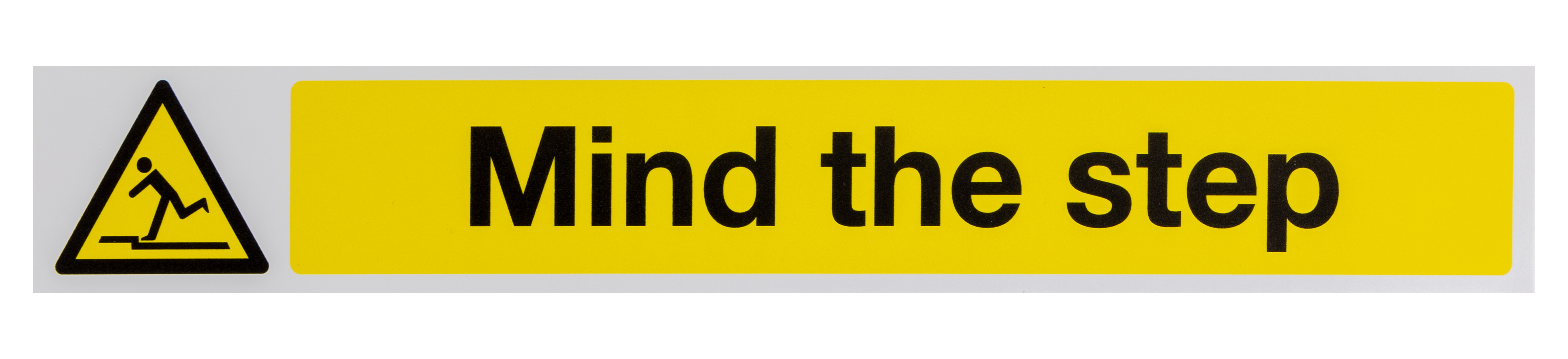 RS PRO Vinyl Polyester Sign Mind The Step Sign With English Text