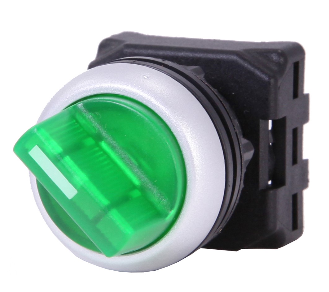 RS PRO 2 Position Selector Switch Head, 22mm Cutout, Green Handle