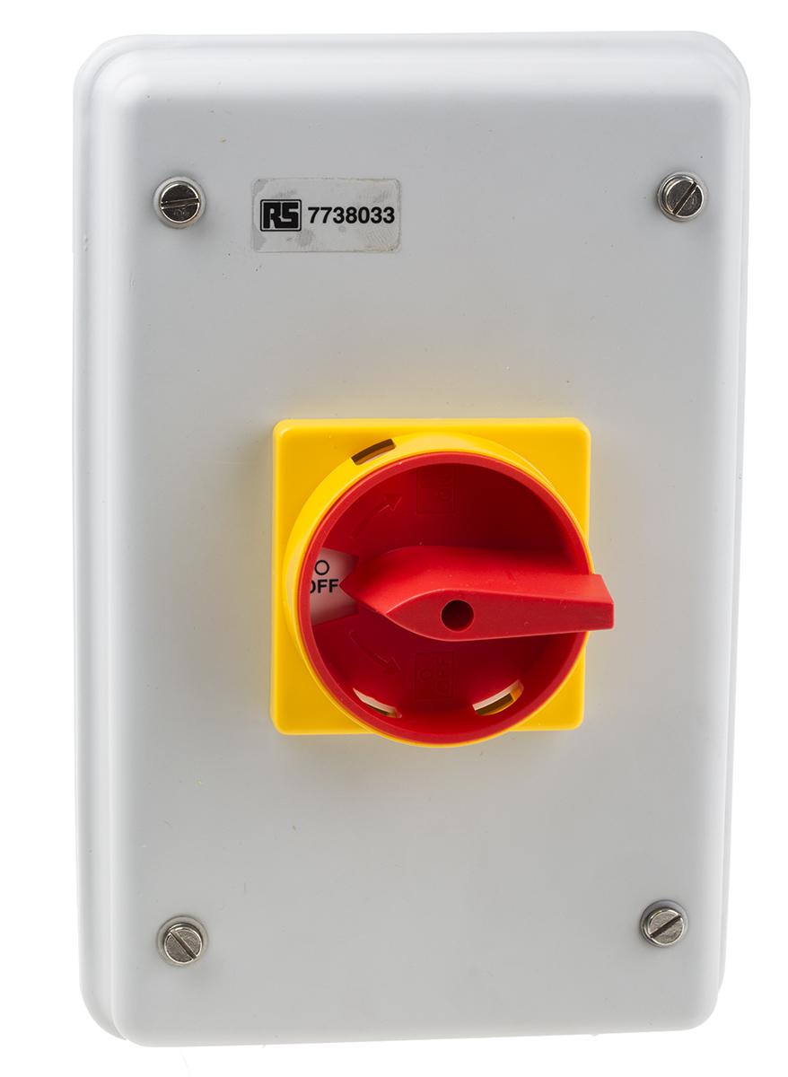 RS PRO 4P Pole Panel Mount Isolator Switch - 40A Maximum Current, IP54