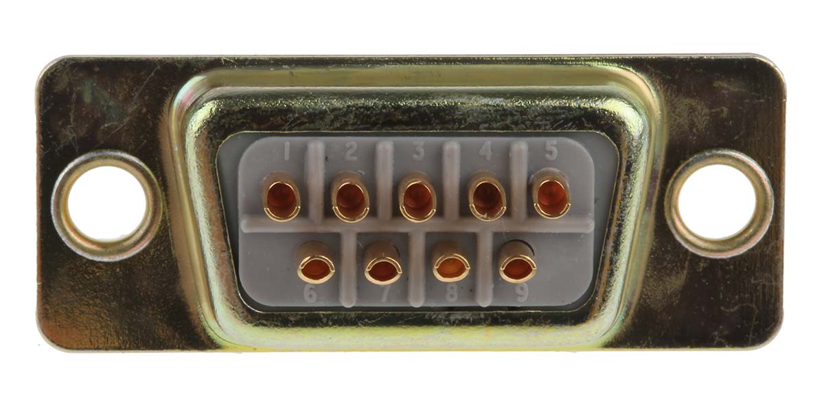 RS PRO 9 Way Panel Mount D-sub Connector Socket