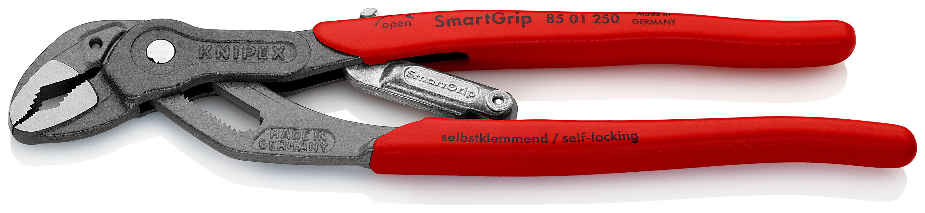 Knipex SmartGrip® Water Pump Pliers, 250 mm Overall, Angled Tip