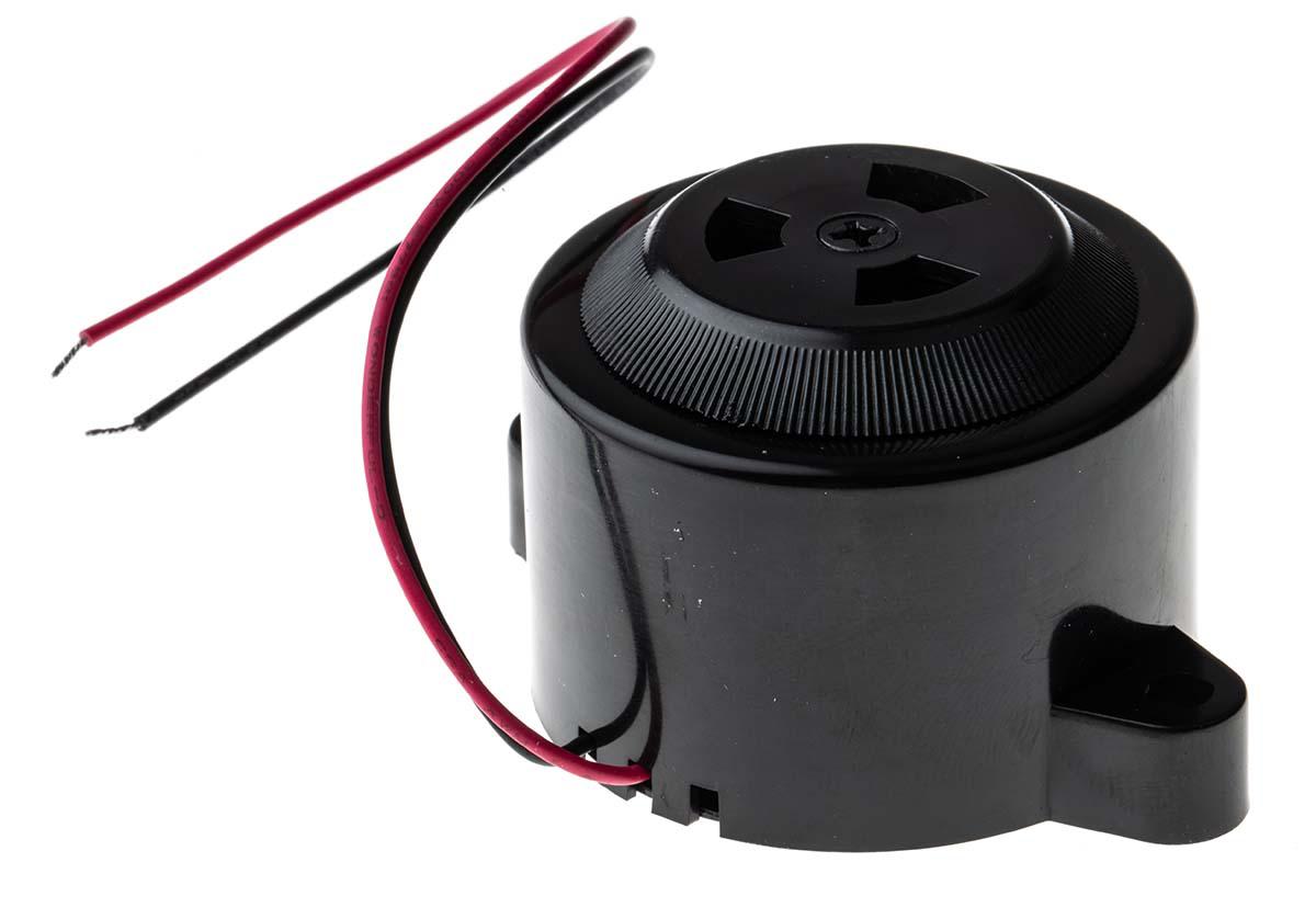 RS PRO 100dB Panel Mount Continuous Internal Buzzer, 50 x 37.5mm, 3V dc Min, 16V dc Max