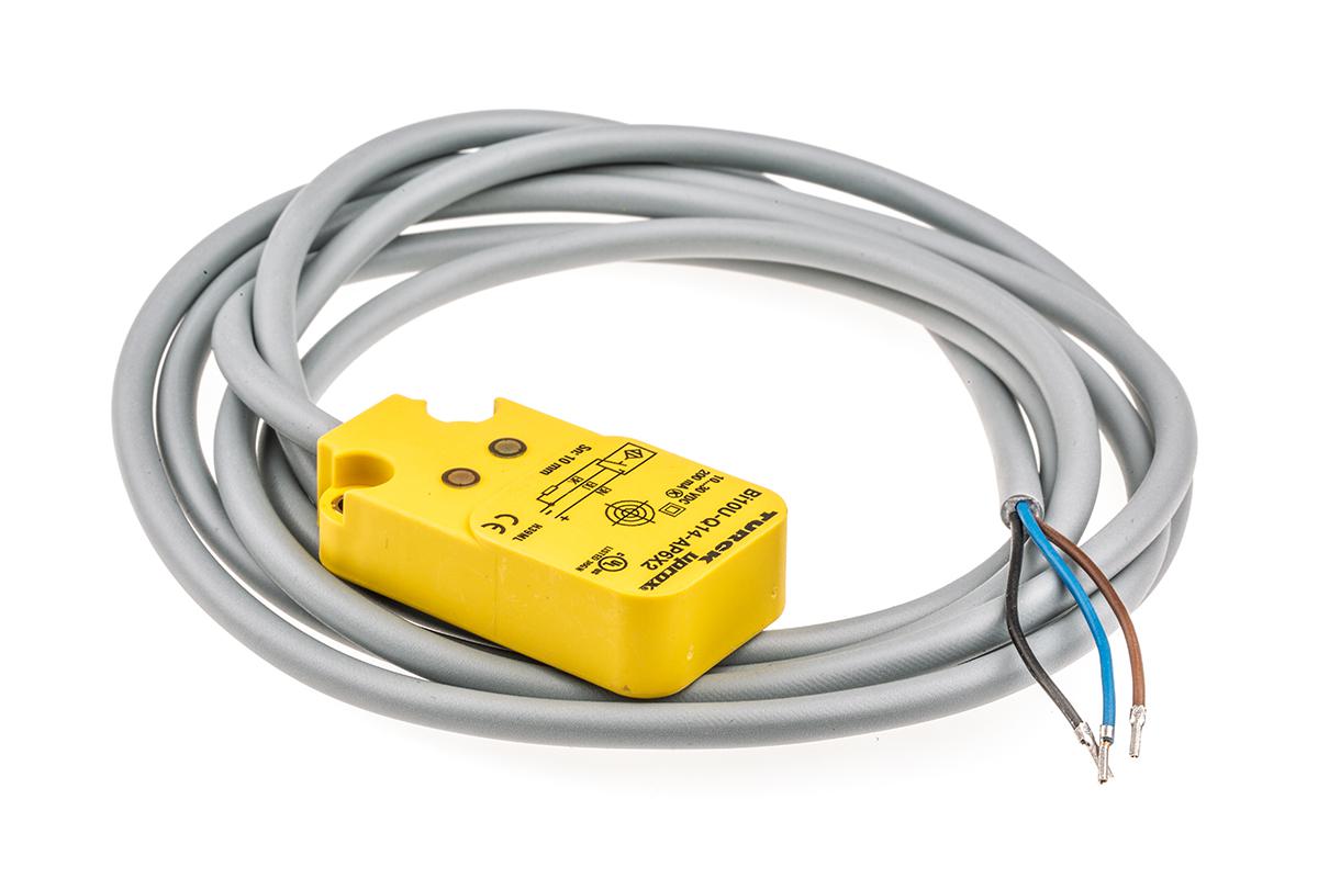 Turck Inductive Block Proximity Sensor, 10 mm Detection, PNP NO, 10 → 30 V dc
