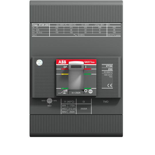 ABB, SACE Tmax XT MCCB Molded Case Circuit Breaker 3P 100A, Fixed Mount