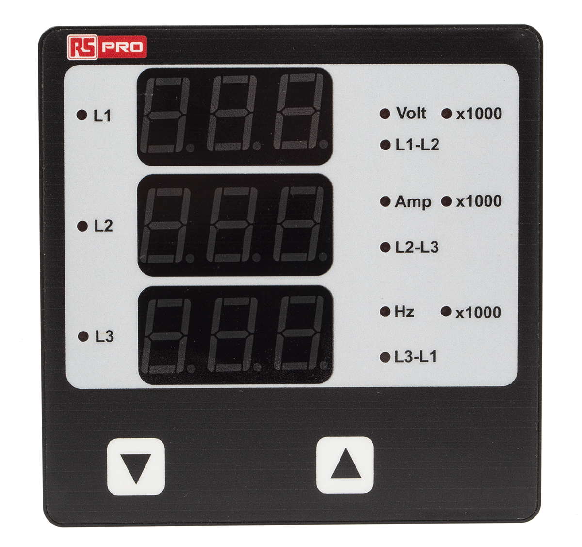 RS PRO LED Digital Panel Multi-Function Meter, 92mm x 92mm