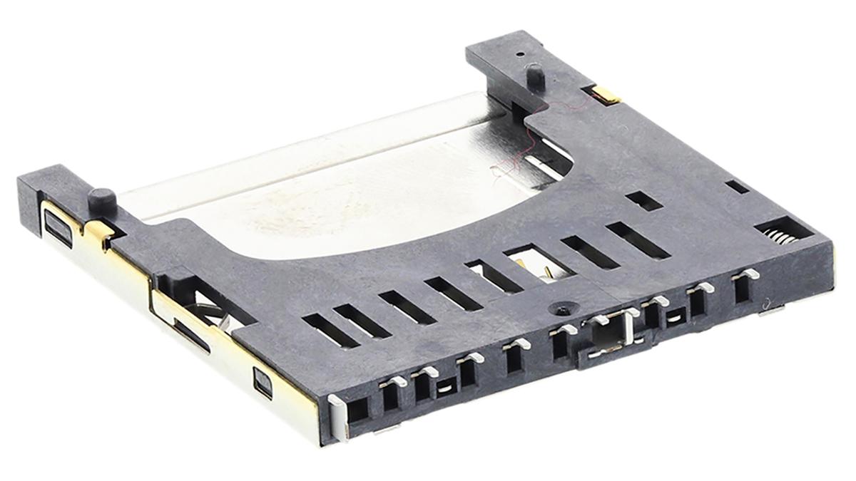 Amphenol ICC 10 Way SD Card Memory Card Connector With Solder Termination