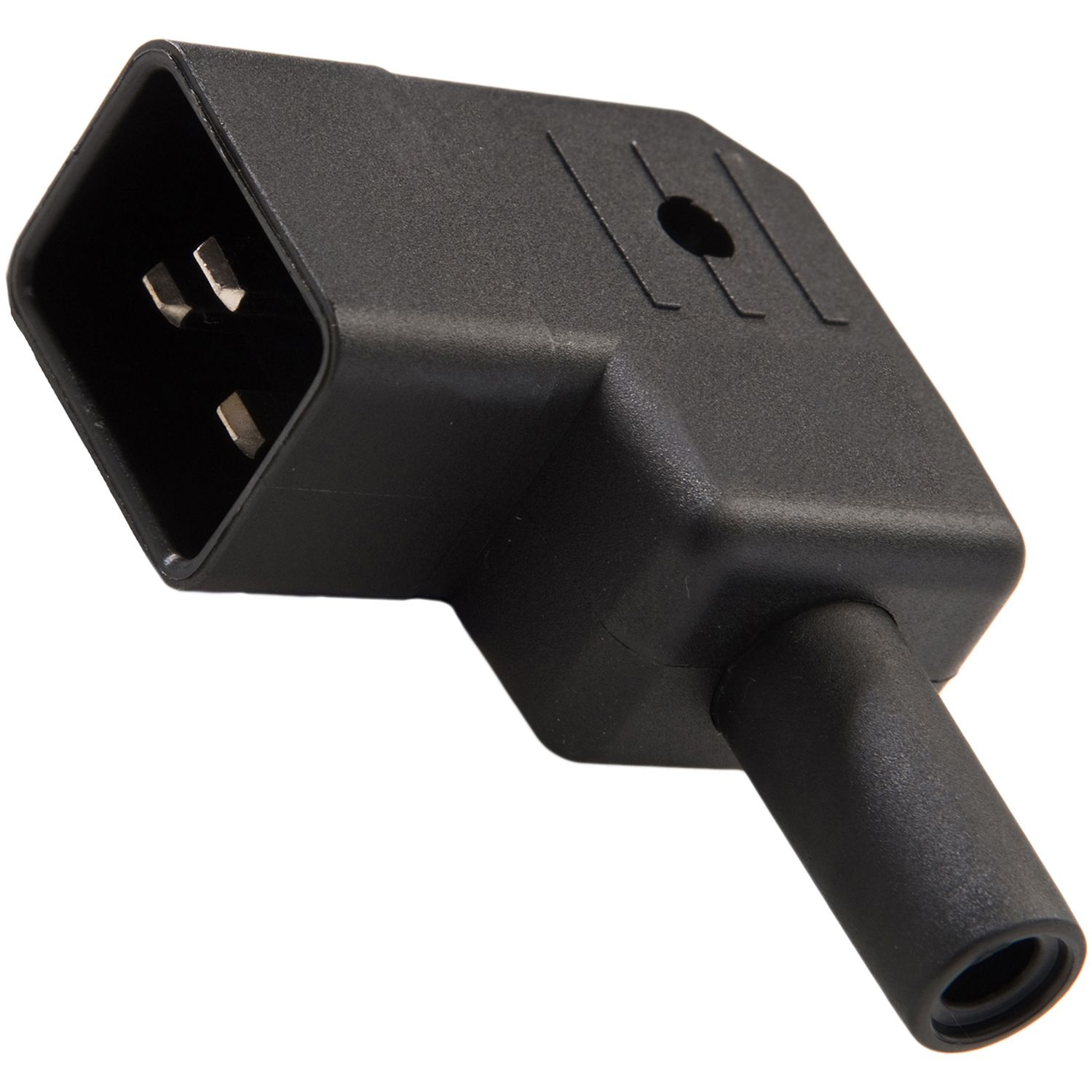 RS PRO C20 Left Angle Cable Mount IEC Connector Male, 16A, 250 V
