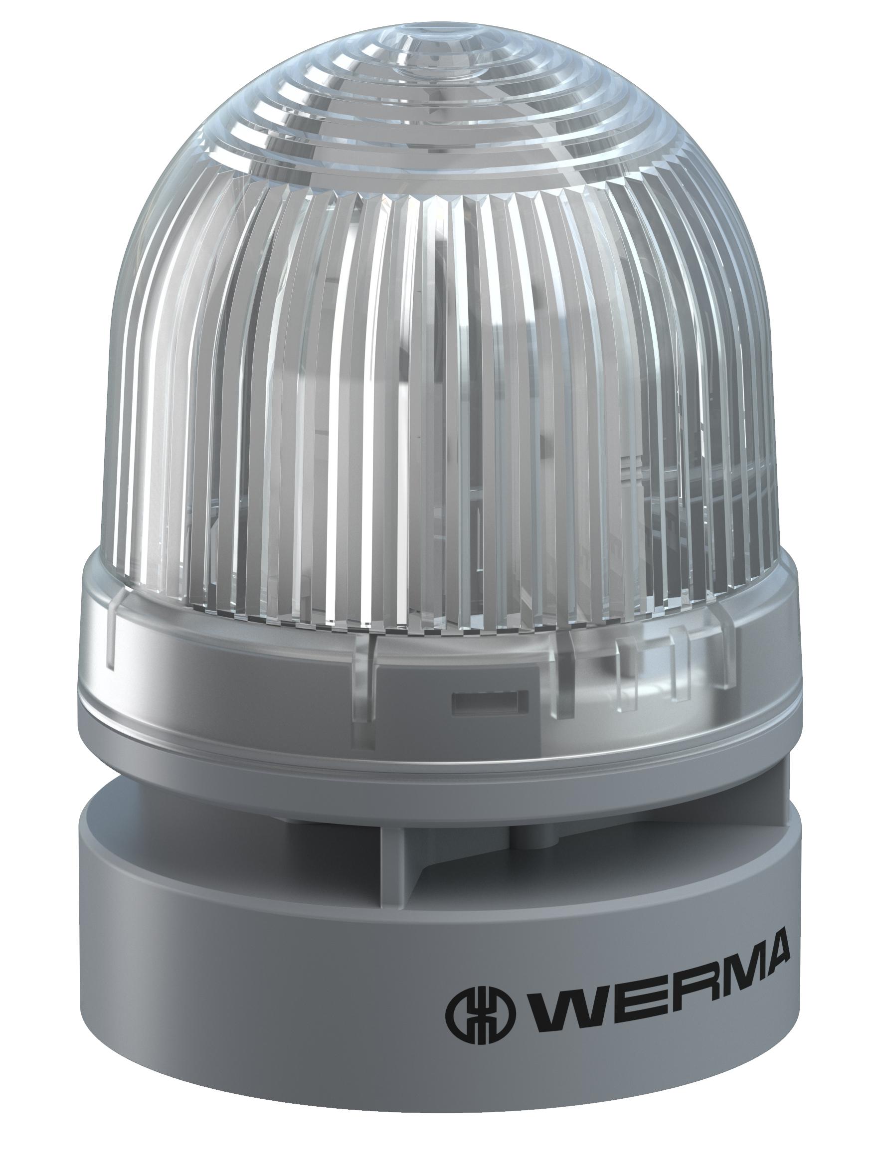 Werma 460 Series Clear Sounder Beacon, 12 V, IP65, Wall Mount, 92dB at 1 Metre