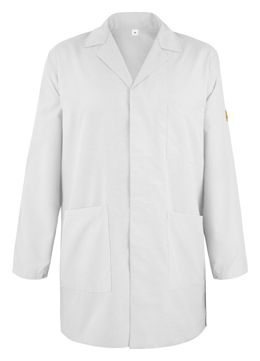 EUROSTAT White Unisex Reusable Lab Coat, M