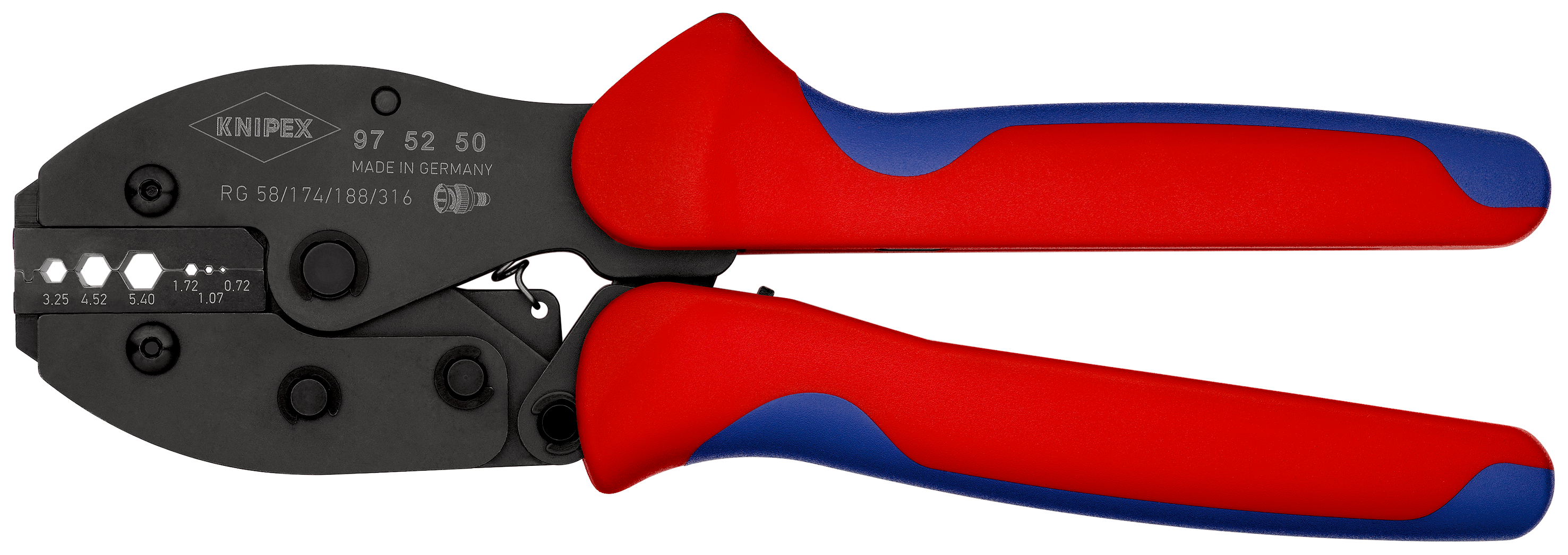 Knipex PreciForce® Hand Ratcheting Crimp Tool for BNC Connectors, TNC Connectors