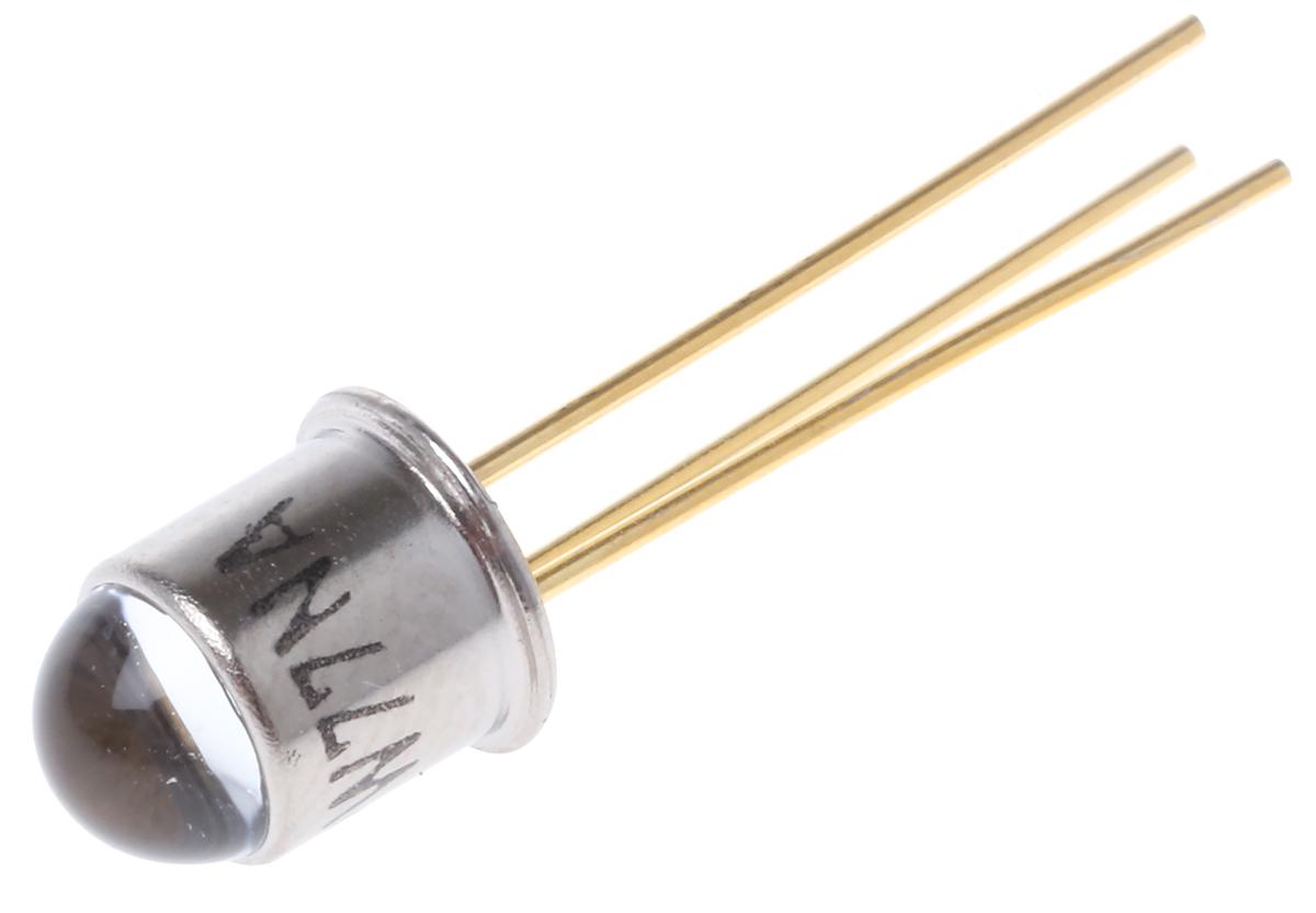 BPW77NA Vishay, ±10 ° IR + Visible Light Phototransistor, Through Hole 3-Pin TO-18 package