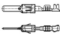 TE Connectivity AMP MCP 2.8 Series Male Crimp Terminal