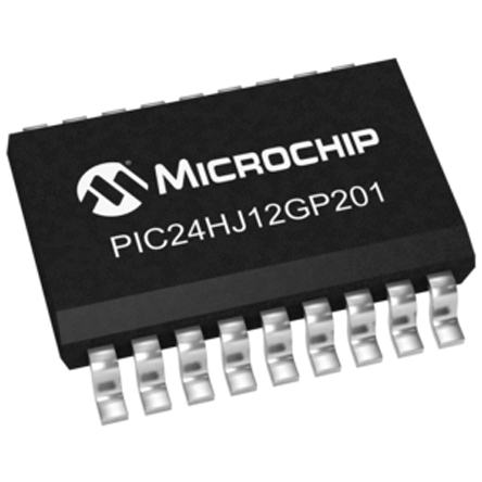 Microchip PIC24HJ12GP201-I/SO, 16 bit PIC, PIC24HJ Microcontroller, 80 MHz, 12kB FLASH, 18-Pin SOIC
