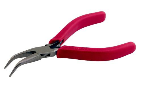 SAM Long Nose Pliers, 145 mm Overall, Bent Tip, 35mm Jaw