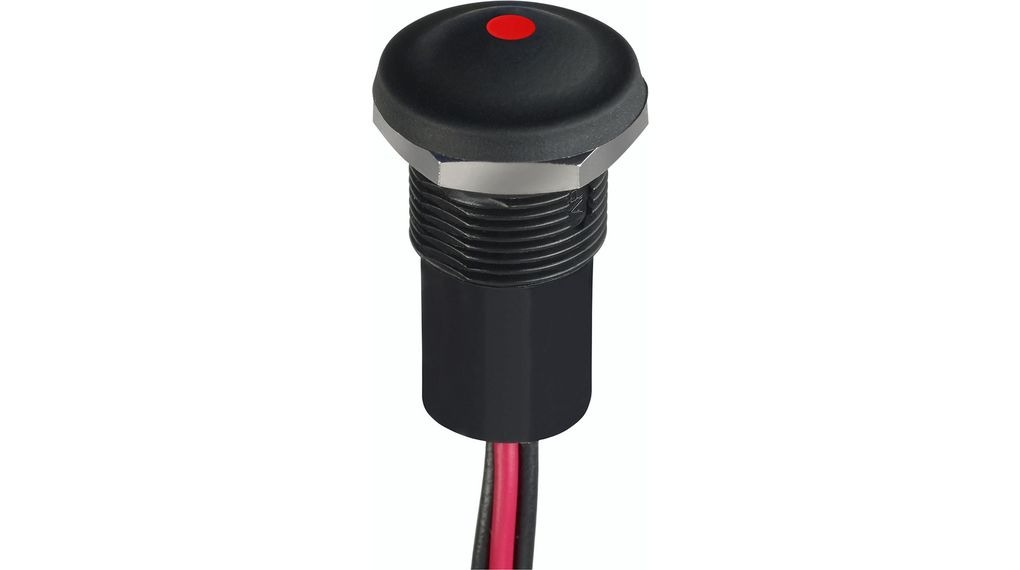 APEM IX Series Push Button, Panel Mount, Red/Green LED, 28V dc