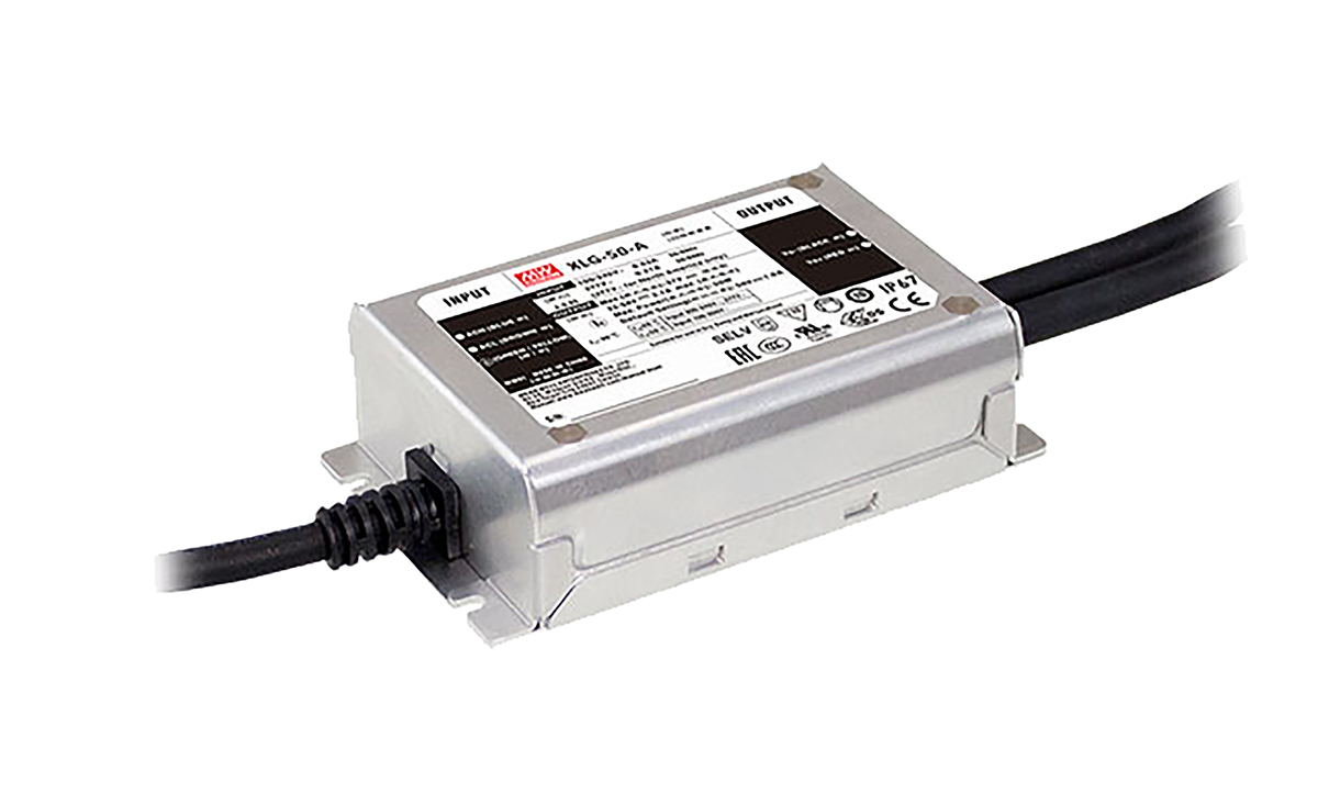 MEAN WELL LED Driver, 22 → 54V Output, 50W Output, 1A Output, Constant Current Dimmable